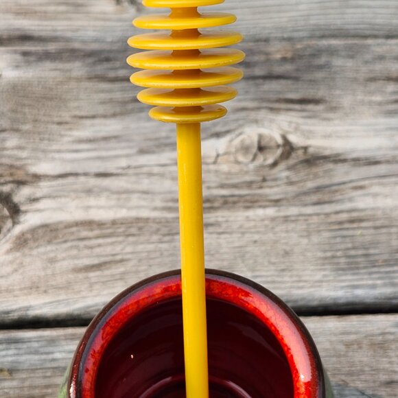 ATTRACTIVE Handmade Ceramic Honey Pot With Stick/Dipper (Pot Dipper) and Lid - Picture 7 of 7